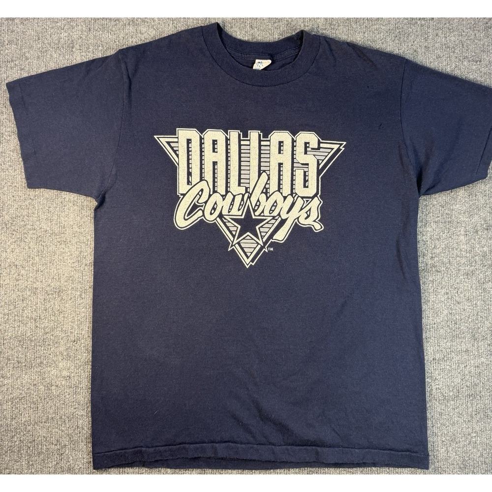 Vintage 90s Champion Dallas Cowboys T Shirt Made USA Large NFL Football
